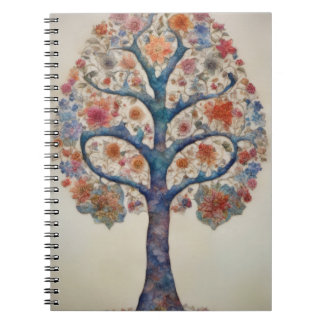 Bloem Boom des Levens Watercolor Stijl Botanische Notitieboek