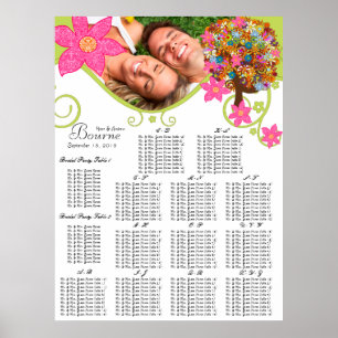 Bloem Boom Zitplaatskaart Alfabetisch Poster