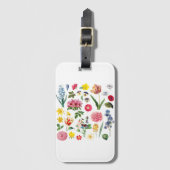  bloem,  botanisch, wilde bloem bagagelabel (Voorkant (verticaal))