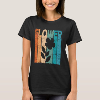 Bloem Botanische Bloemen Liefhebber Retro Flori T-shirt