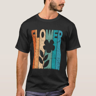 Bloem Botanische Bloemen Liefhebber Retro Flori T-shirt