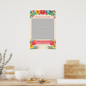 Bloem Bruiloft Fotolijst Props Poster (Keuken)