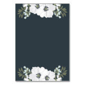 Bloem Bruiloft Plaats Zitkaarten Witte Bloemen Kaart (Achterkant)