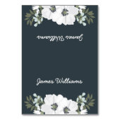 Bloem Bruiloft Plaats Zitkaarten Witte Bloemen Kaart (Voorkant)