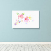 Bloem Canvas Afdruk (Insitu (Houten vloer))