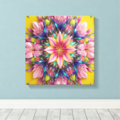 bloem canvas afdruk (Insitu (Houten vloer))