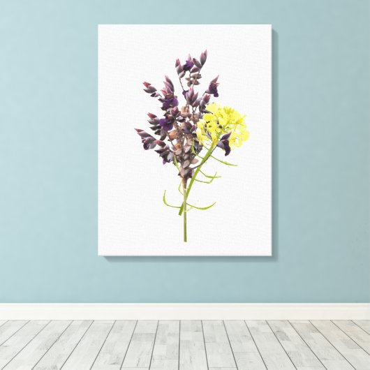 Bloem Canvas Afdruk (Insitu (Houten vloer))