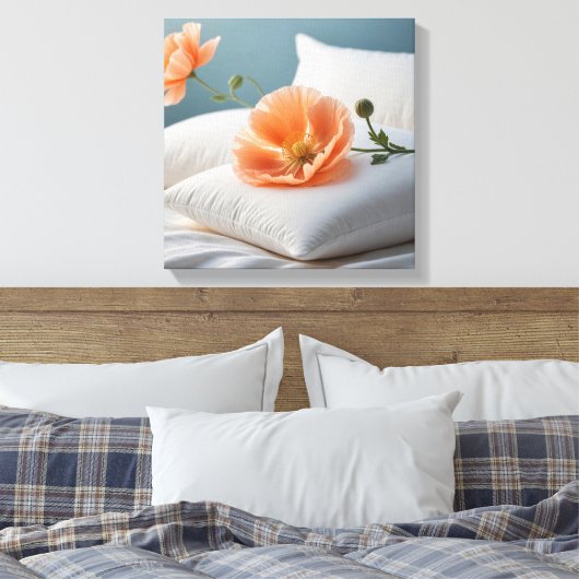 Bloem Canvas Afdruk (Insitu (Slaapkamer))