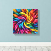 bloem canvas afdruk (Insitu (Houten vloer))