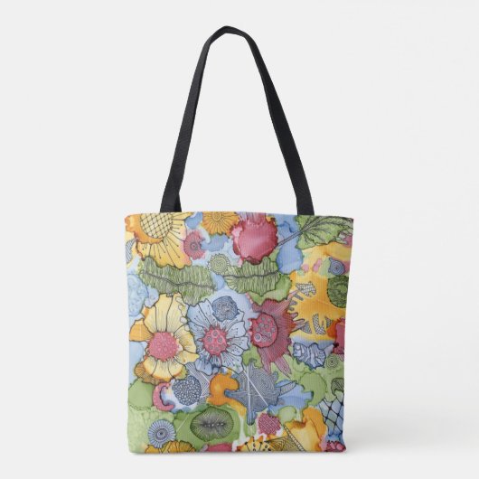 Bloem Canvas tas (Achterkant)