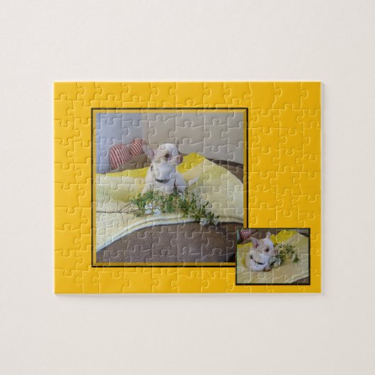Bloem Chihuahua puzzel Legpuzzel (Horizontaal)