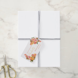 Bloem Citrus Bruiloft Dank Je Tags Cadeaulabel