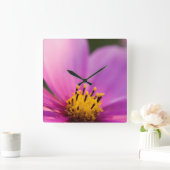 Bloem Close Up Vierkante Klok (Huis)