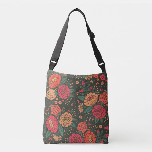 bloem crossbody tas (Voorkant)