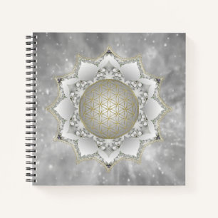 Bloem Des Levens - Bloesems Mandala 1 Notitieboek