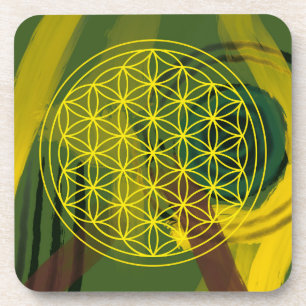 bloem des levens, chakra, magnetisme, zen, bier onderzetter