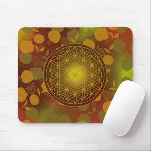 bloem des levens, chakra,zen,heilige geometrie, muismat