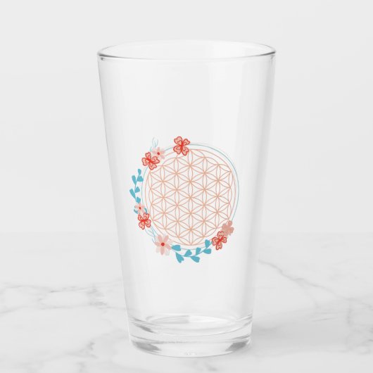 bloem des levens glas (Voorkant)
