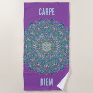 Bloem Des Levens - Mandala India-stijl 1 Strandlaken