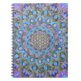 Bloem Des Levens - Mandala India Stijl 2 Notitieboek