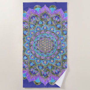 Bloem Des Levens - Mandala India Stijl 2 Strandlaken