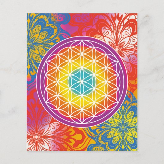 Bloem des levens mandala zen flyer (Voorkant)