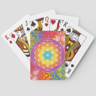 Bloem des levens mandala zen pokerkaarten