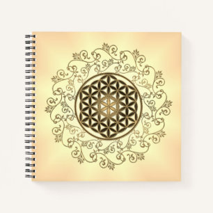 Bloem Des Levens - Vintage Ornamenten Mandala 2 Notitieboek