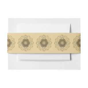 Bloem Des Levens - Vintage Ornamenten Mandala 2 Uitnodigingen Wikkel