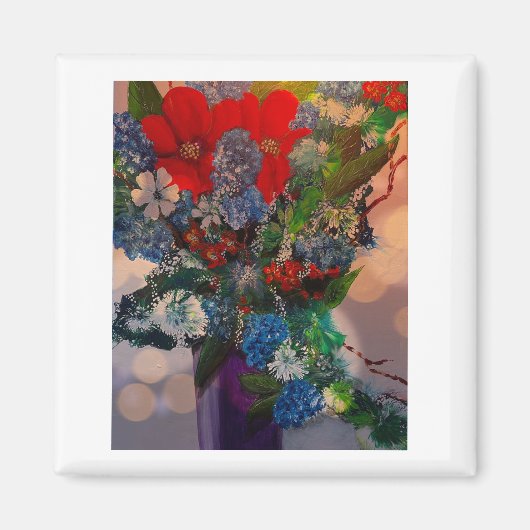 Bloem design magneet (Voorkant)