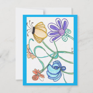 Bloem Doodle - Blanco kaart