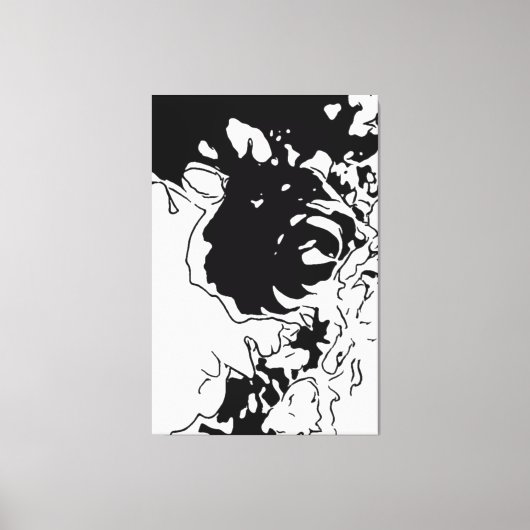 Bloem Doodle Canvas Afdruk (Voorkant)