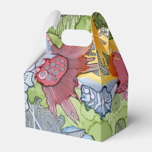 Bloem Doodle Favor Box Bedankdoosjes (Voorkant Zijde)