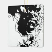Bloem Doodle Keramisch Ornament (Links)