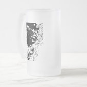 Bloem Doodle Matglas Bierpul (Voorkant links)