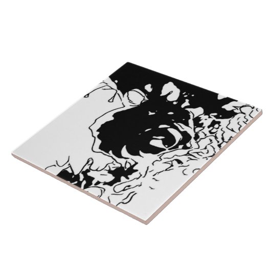Bloem Doodle Tegeltje (Zijkant)