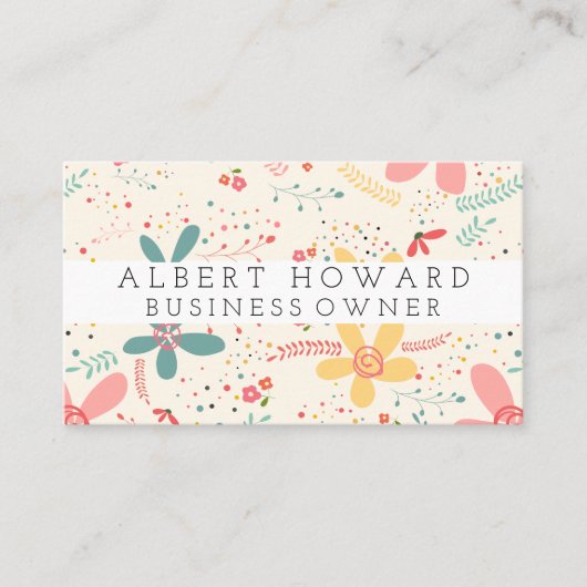 Bloem Doodles Visitekaartje (Voorkant)