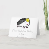 bloem egel, het Denken aan u… Kaart (Achterkant)