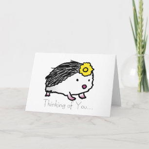 bloem egel, het Denken aan u… Kaart