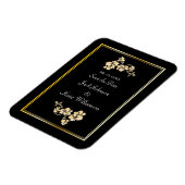 Bloem element met gouden grenzen magneet (Linkerzijde)