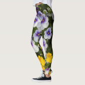 Bloem en gebladerte kunst leggings (Links)