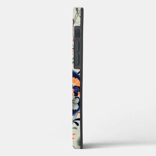 Bloem- en lederpatroon, Japans ontwerp Case-Mate iPhone Case (Achterkant / Links)