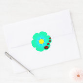 Bloem en lieveheersbeestjes stickers (Envelop)