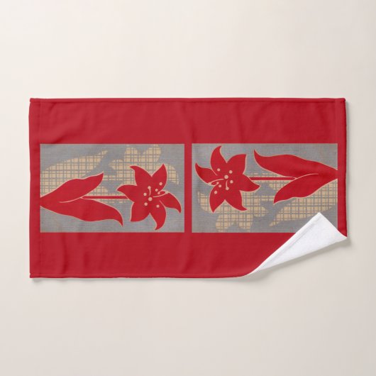 bloem- en schaduwbloemdruk bad handdoek (Handdoek)