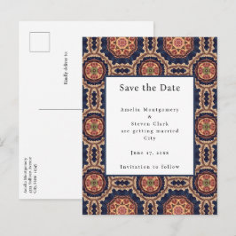 Bloem en Sterren Vormen Decoratief Ontwerp Wedding Aankondigingskaart