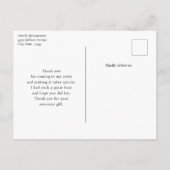 Bloem en Sterrenvormen Decoratief Ontwerp Dank U Briefkaart (Achterkant)
