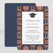 Bloem- en stervormen Decoratief Afstuderen Kaart (Voorkant / Achterkant)