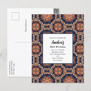 Bloem- en stervormen Decoratief Ontwerp Verjaardag Briefkaart