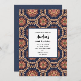 Bloem- en stervormen Decoratief Ontwerp Verjaardag Kaart