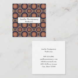 Bloem- en stervormen Decoratief Ontwerp Vierkante Visitekaartje